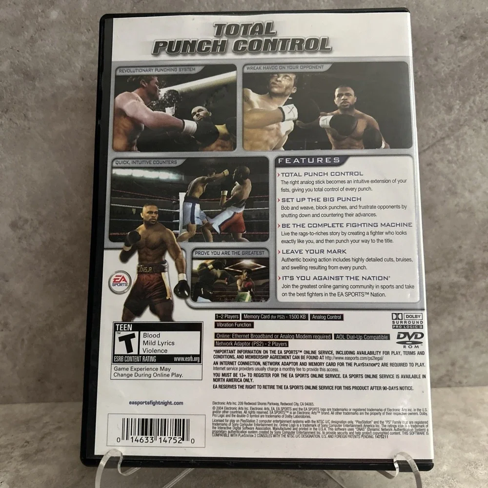 Fight Night 2004 (PlayStation 2 PS2) Black Label CIB COMPLETE